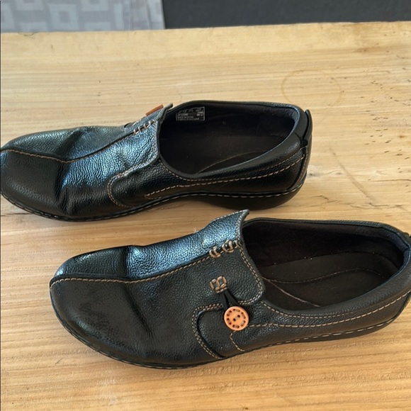 Womens Clarks dark brown Leather Shoes - Picture 2 of 7